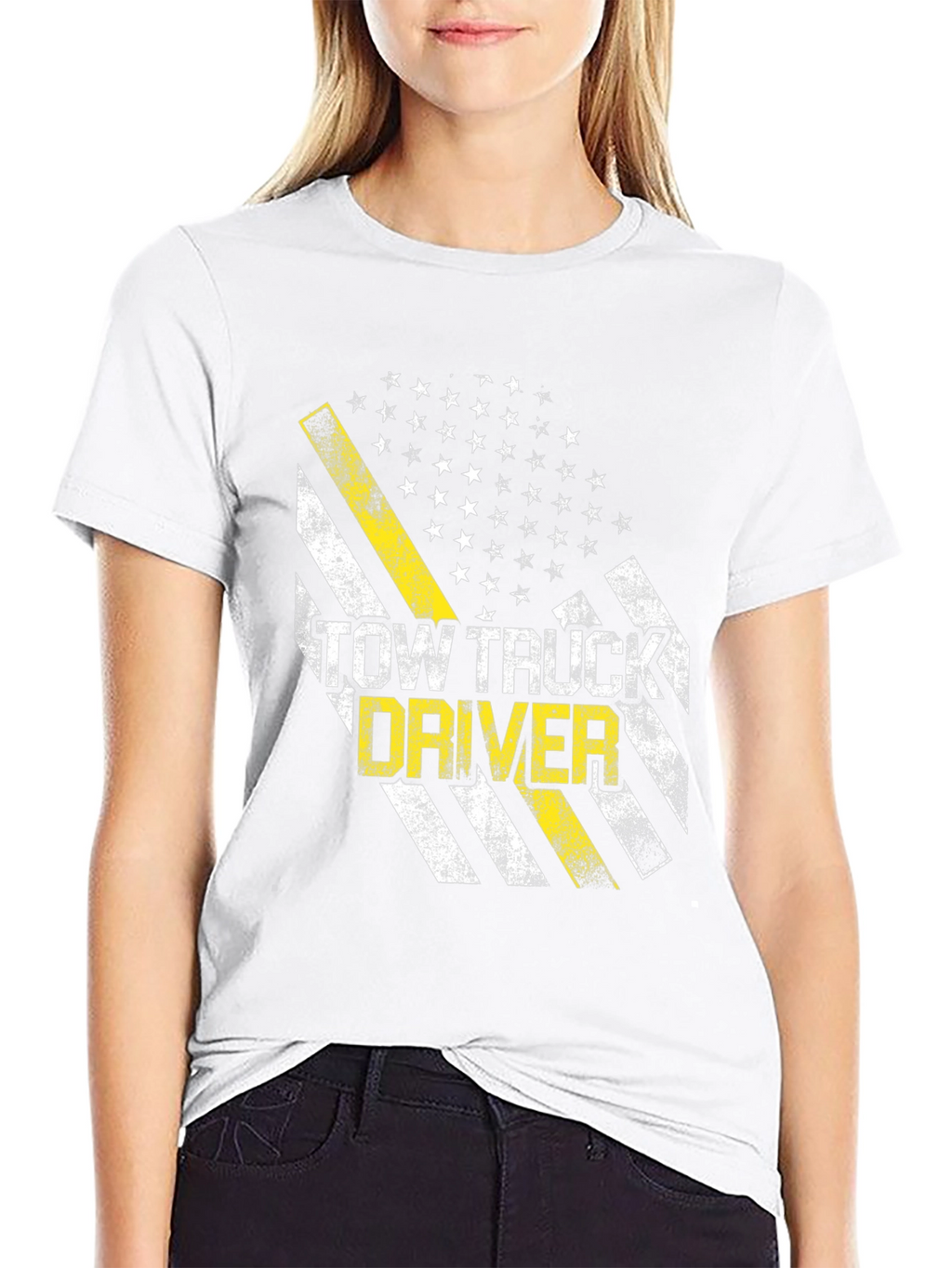 Tow Truck Driver Thin Yellow Line T-Shirt
