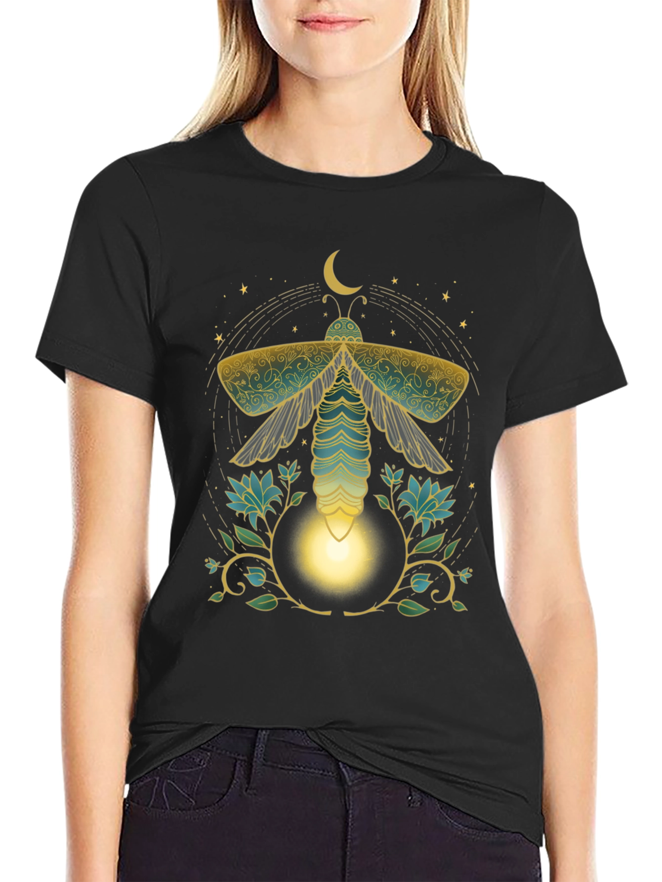 Mystic Moth Graphic Tee - Unique Print