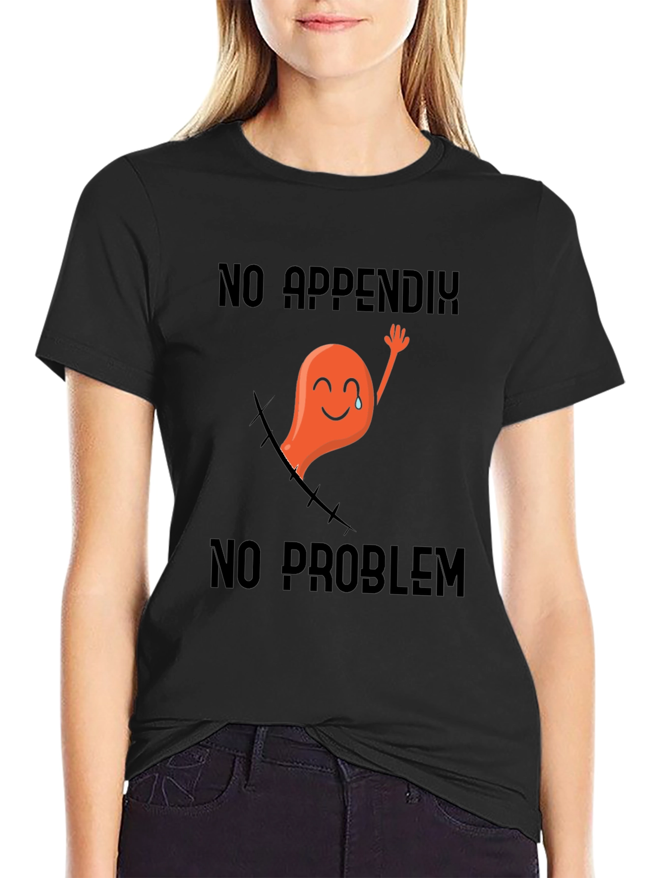 Funny No Appendix No Problem T-Shirt