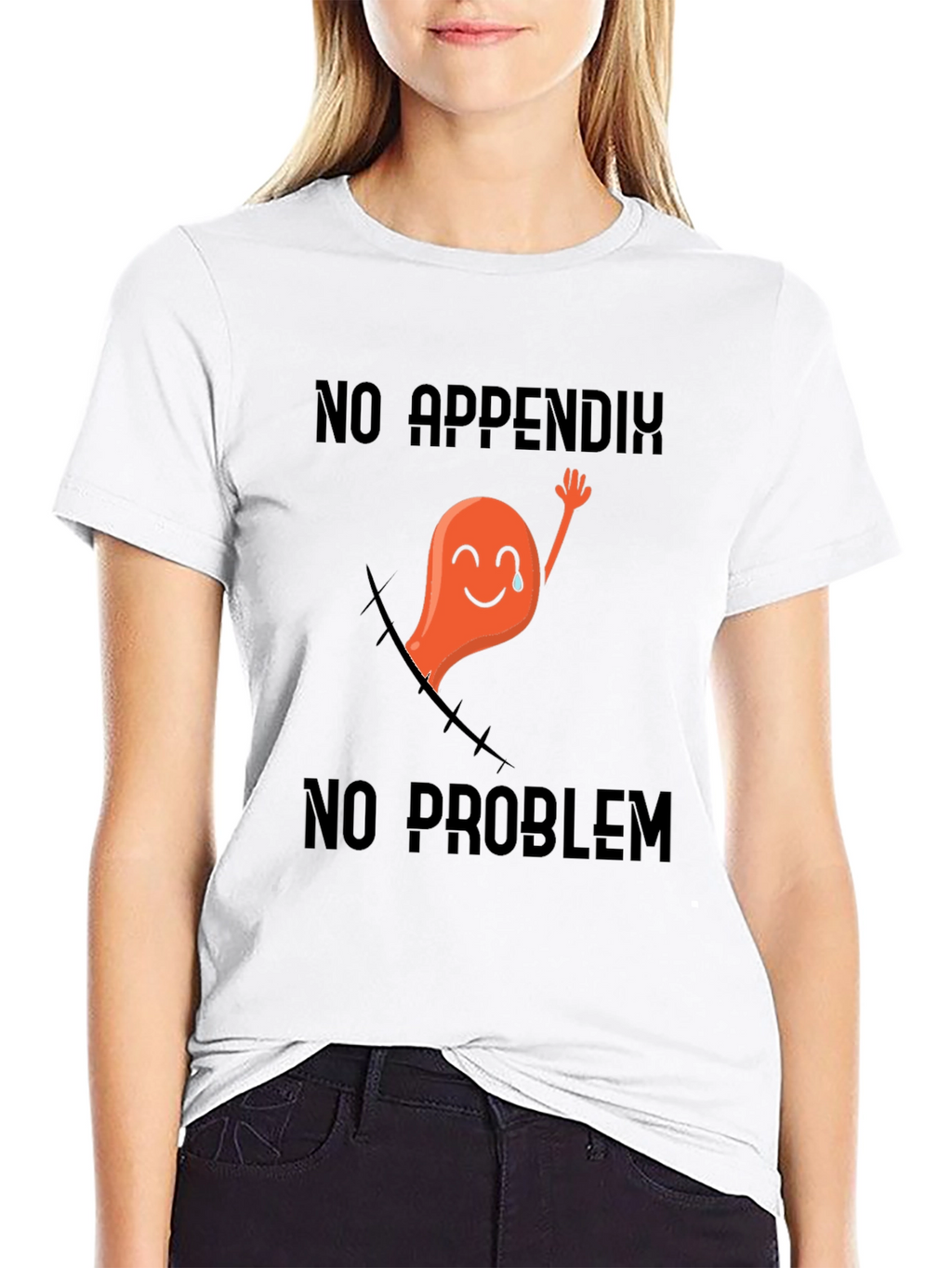 Funny No Appendix No Problem T-Shirt