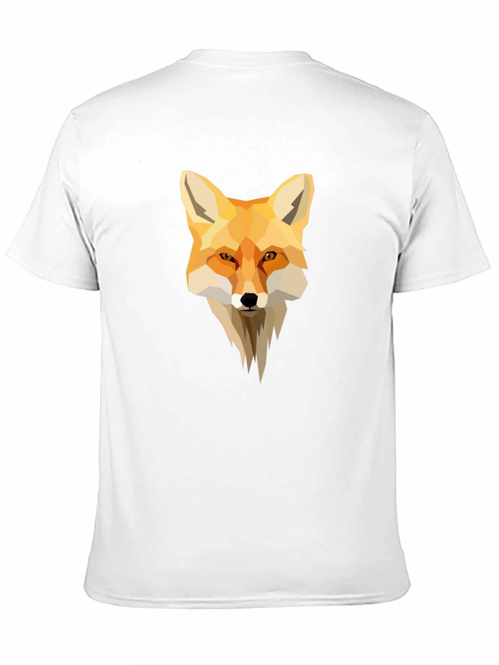 Geometric Fox Graphic Black T-Shirt