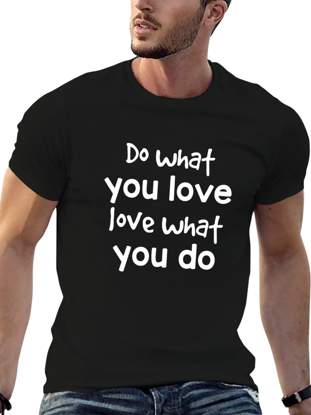 Inspirational Do What You Love Black T-Shirt