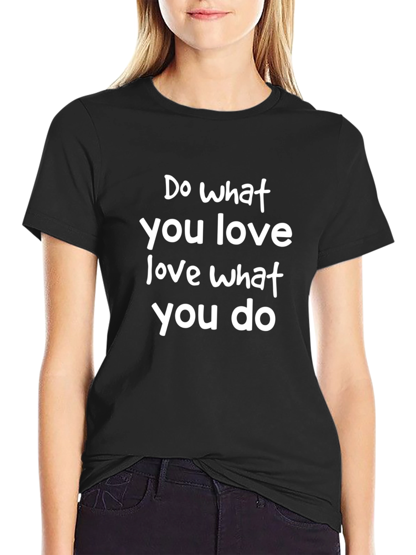 Inspirational Do What You Love Black T-Shirt