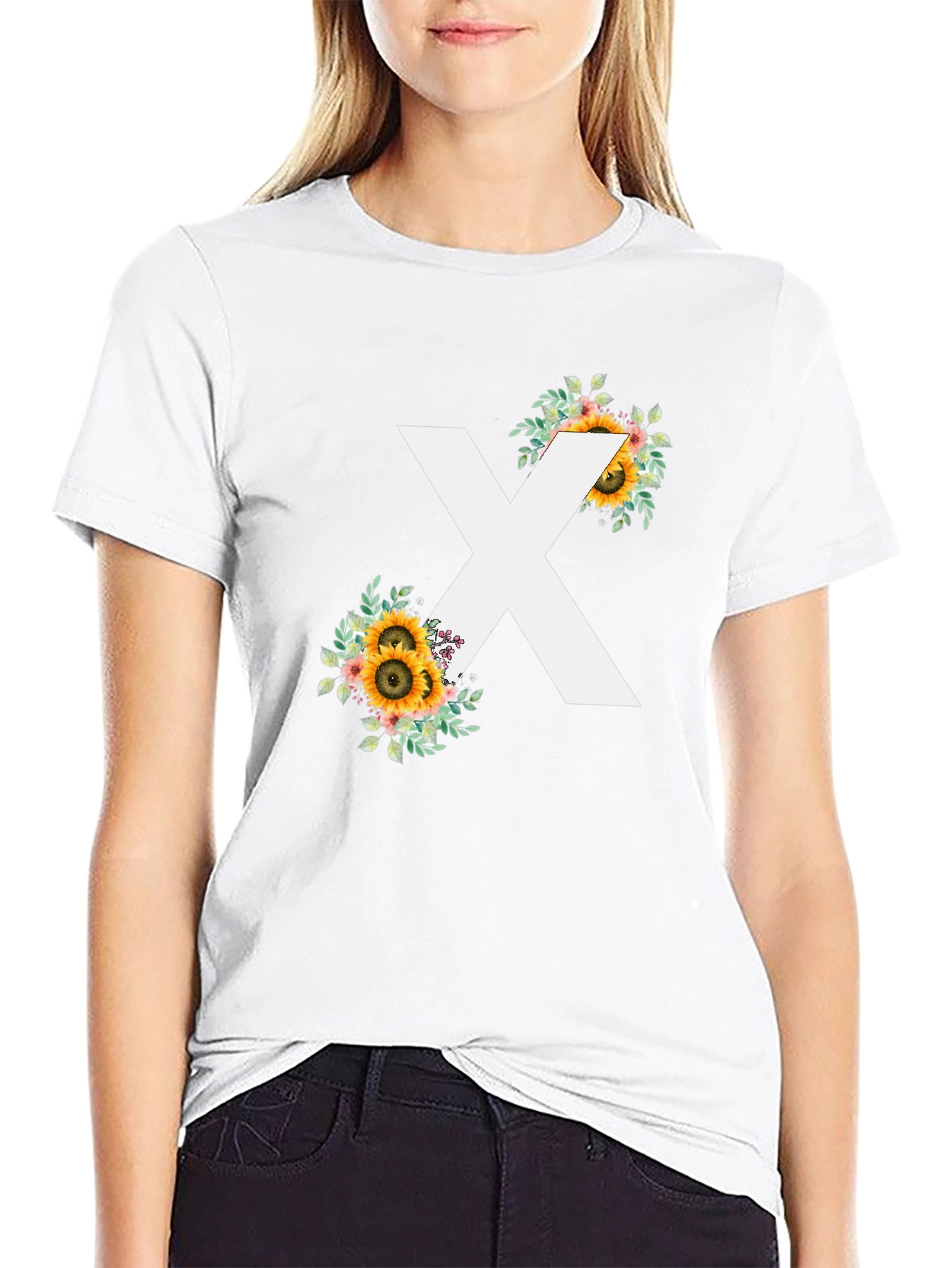 Floral X T-Shirt - Stylish Graphic Tee
