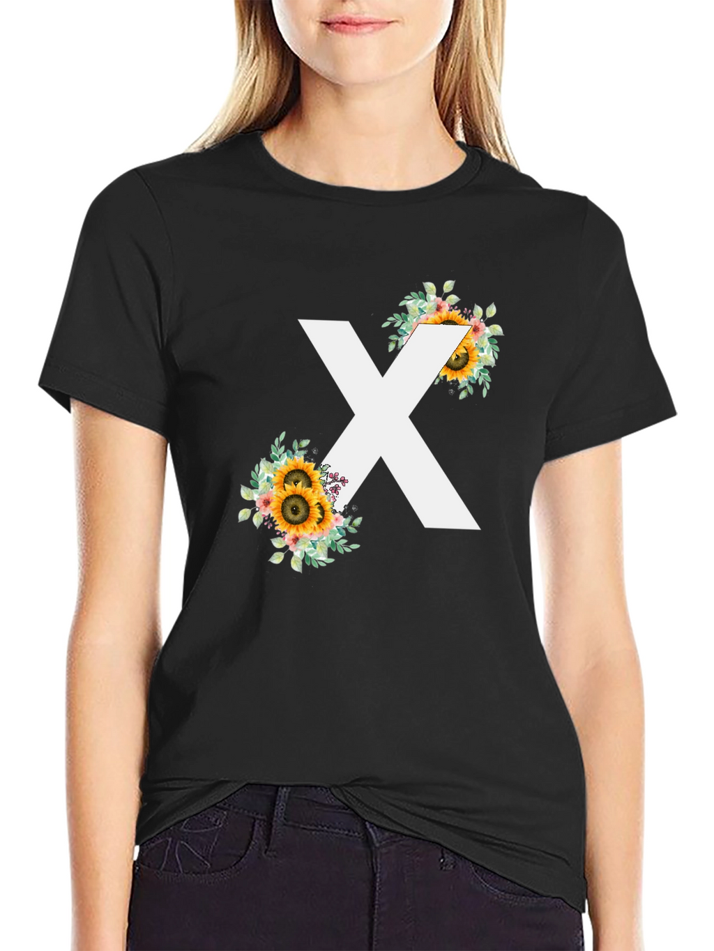 Floral X T-Shirt - Stylish Graphic Tee