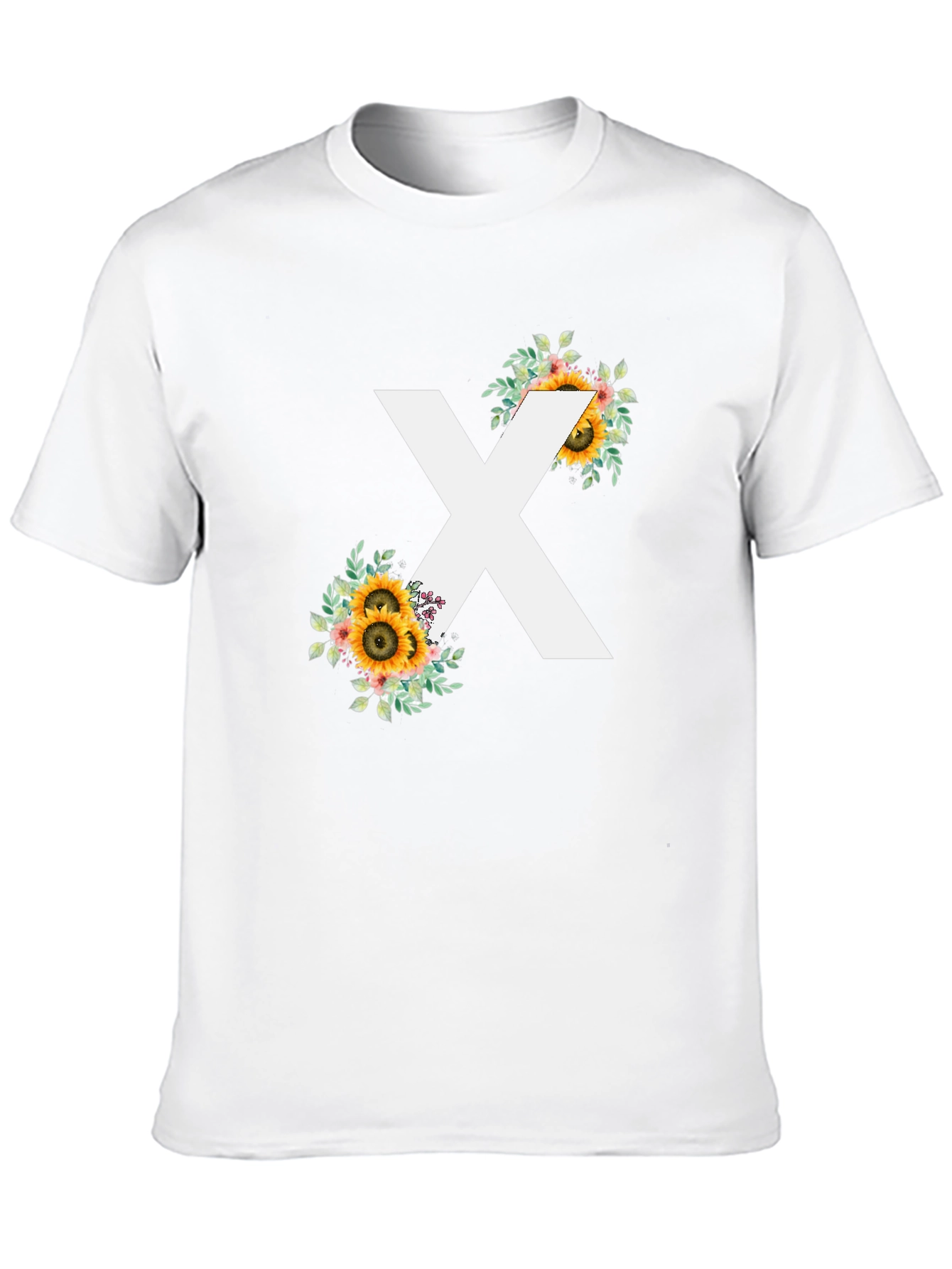 Floral X T-Shirt - Stylish Graphic Tee