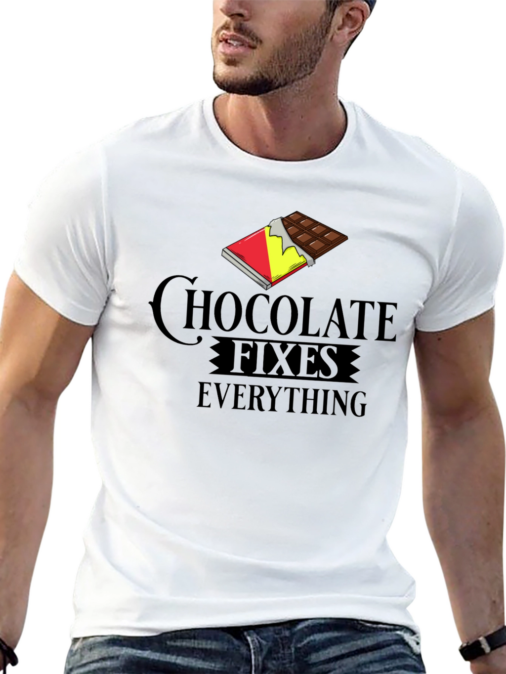 Chocolate Fixes Everything Graphic T-Shirt