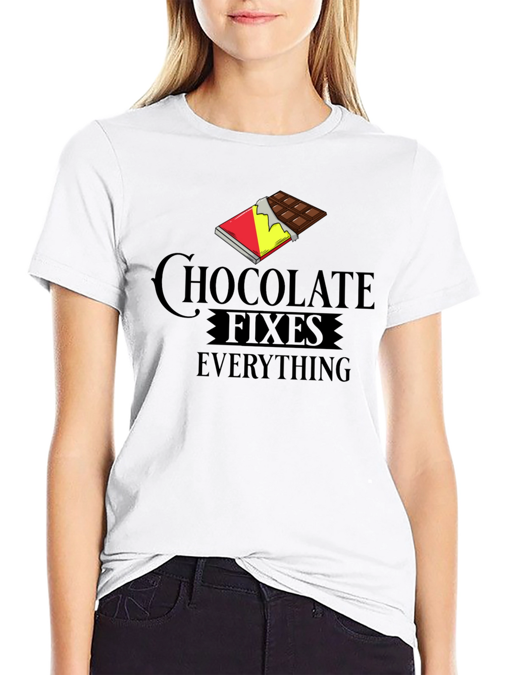 Chocolate Fixes Everything Graphic T-Shirt