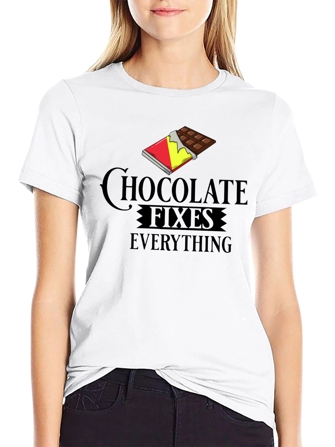 Chocolate Fixes Everything Graphic T-Shirt