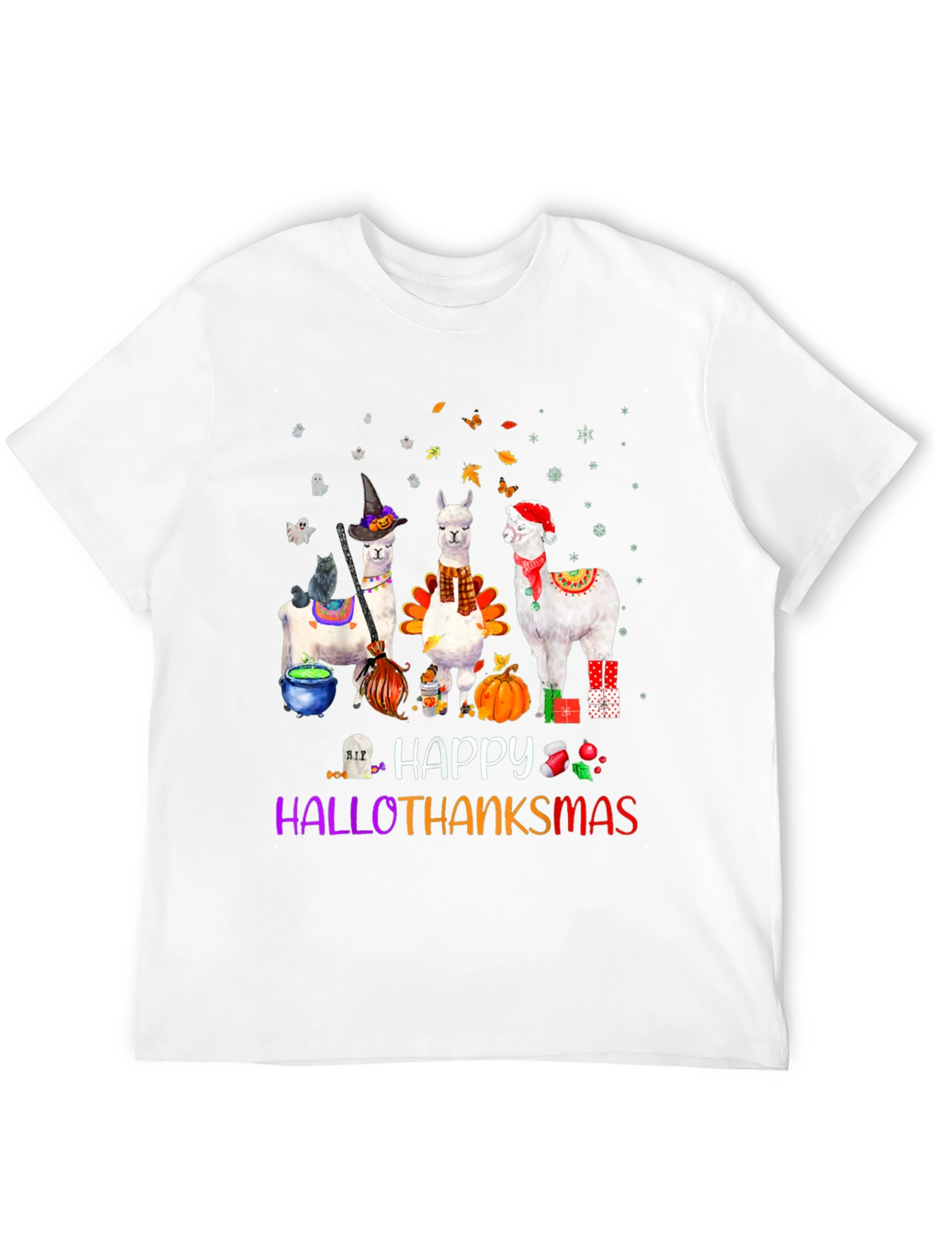 HalloThanksMas Alpaca T-Shirt