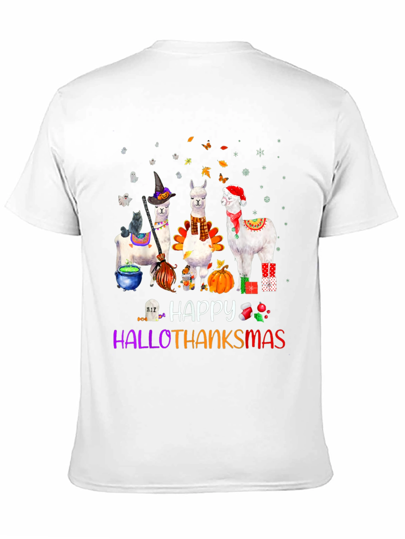 HalloThanksMas Alpaca T-Shirt