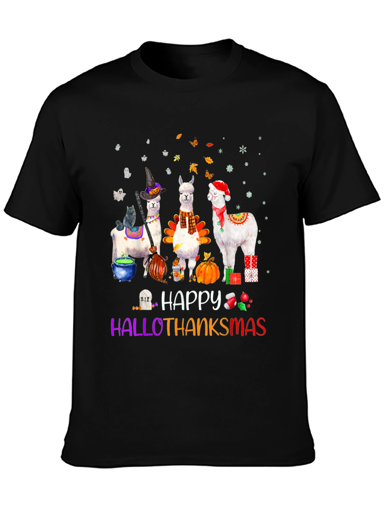 HalloThanksMas Alpaca T-Shirt