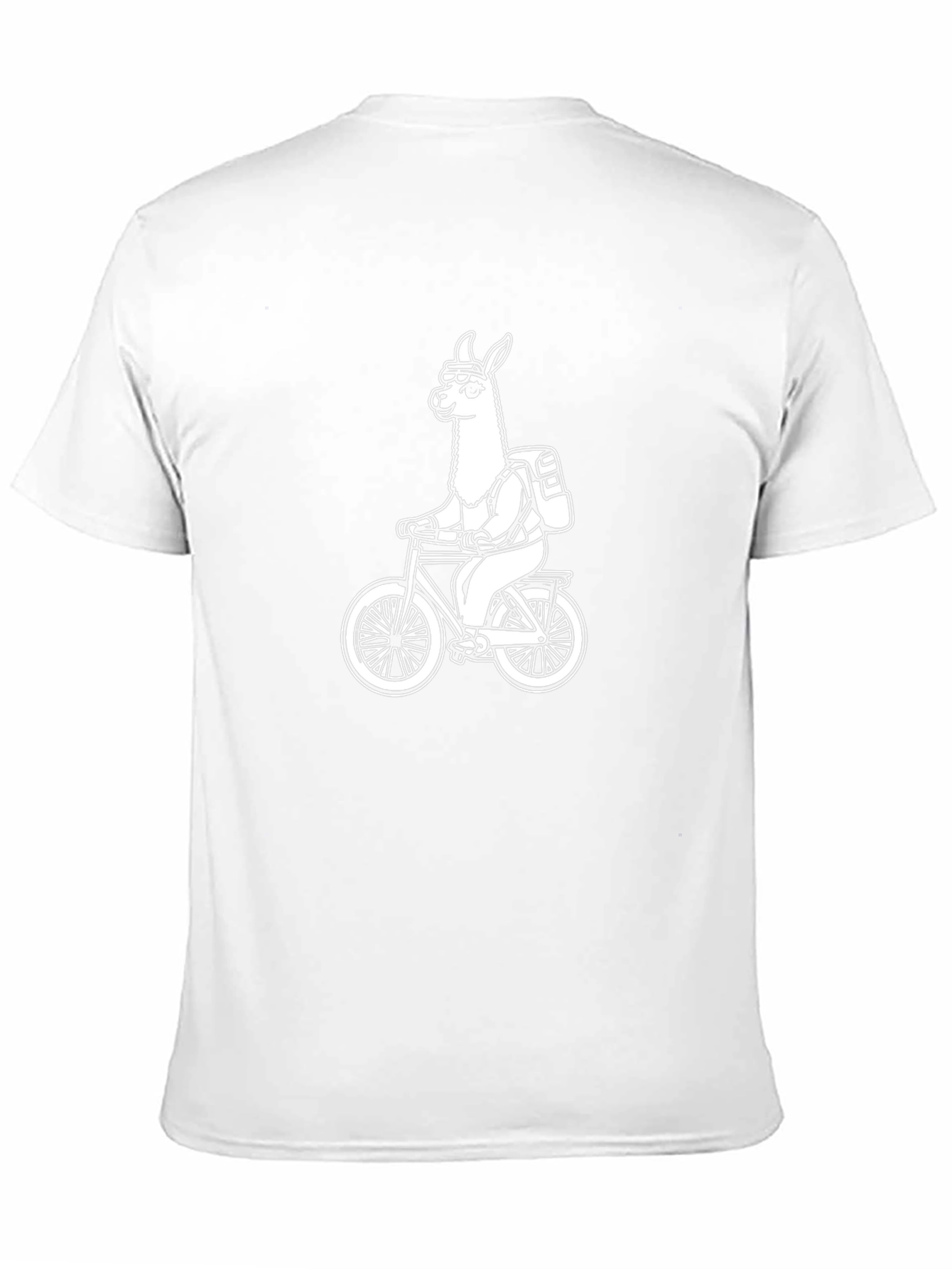Llama Biker T-Shirt - Black Cotton Tee