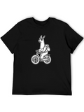 Llama Biker T-Shirt - Black Cotton Tee