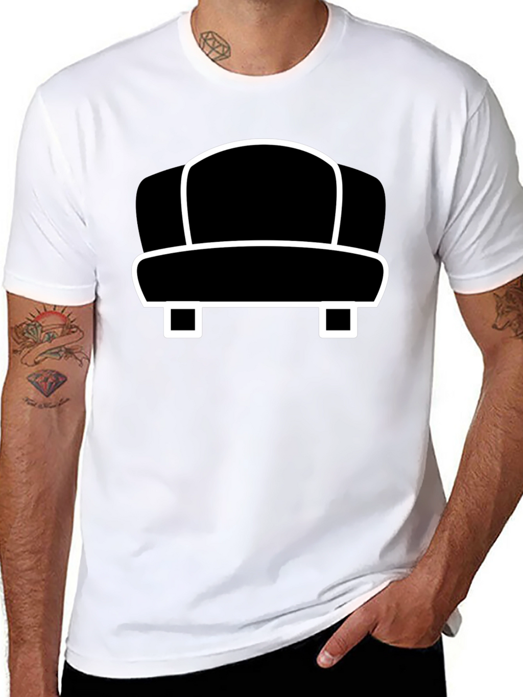 Modern Chair Graphic Tee - Black
