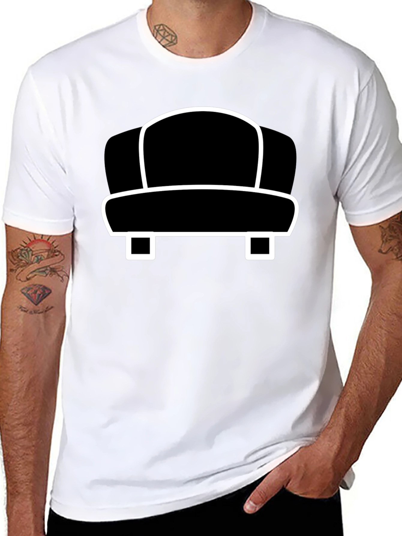 Modern Chair Graphic Tee - Black