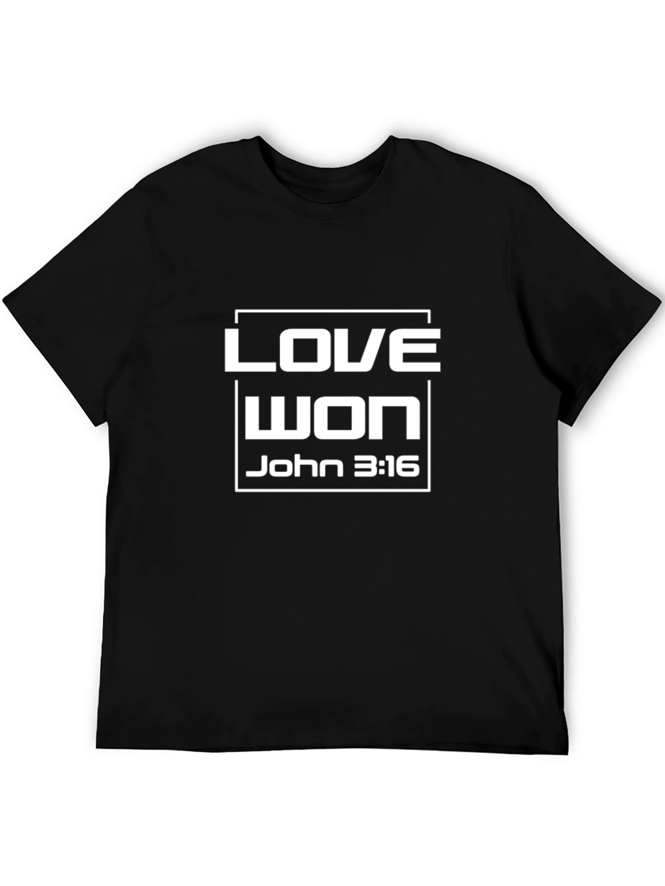 Love Won John 3:16 Black T-Shirt
