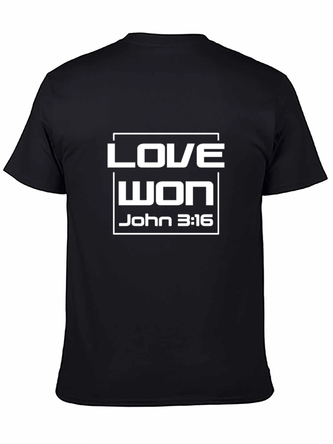 Love Won John 3:16 Black T-Shirt