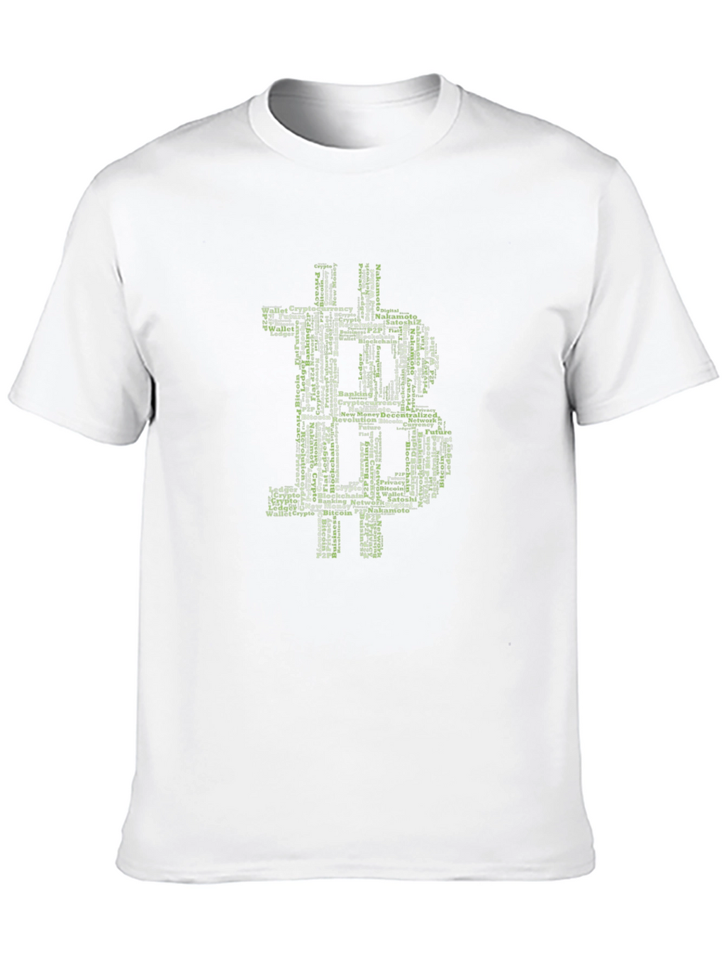 Bitcoin Word Art Graphic T-Shirt
