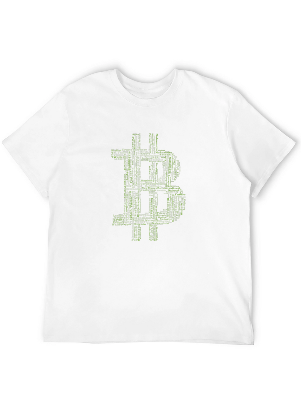 Bitcoin Word Art Graphic T-Shirt