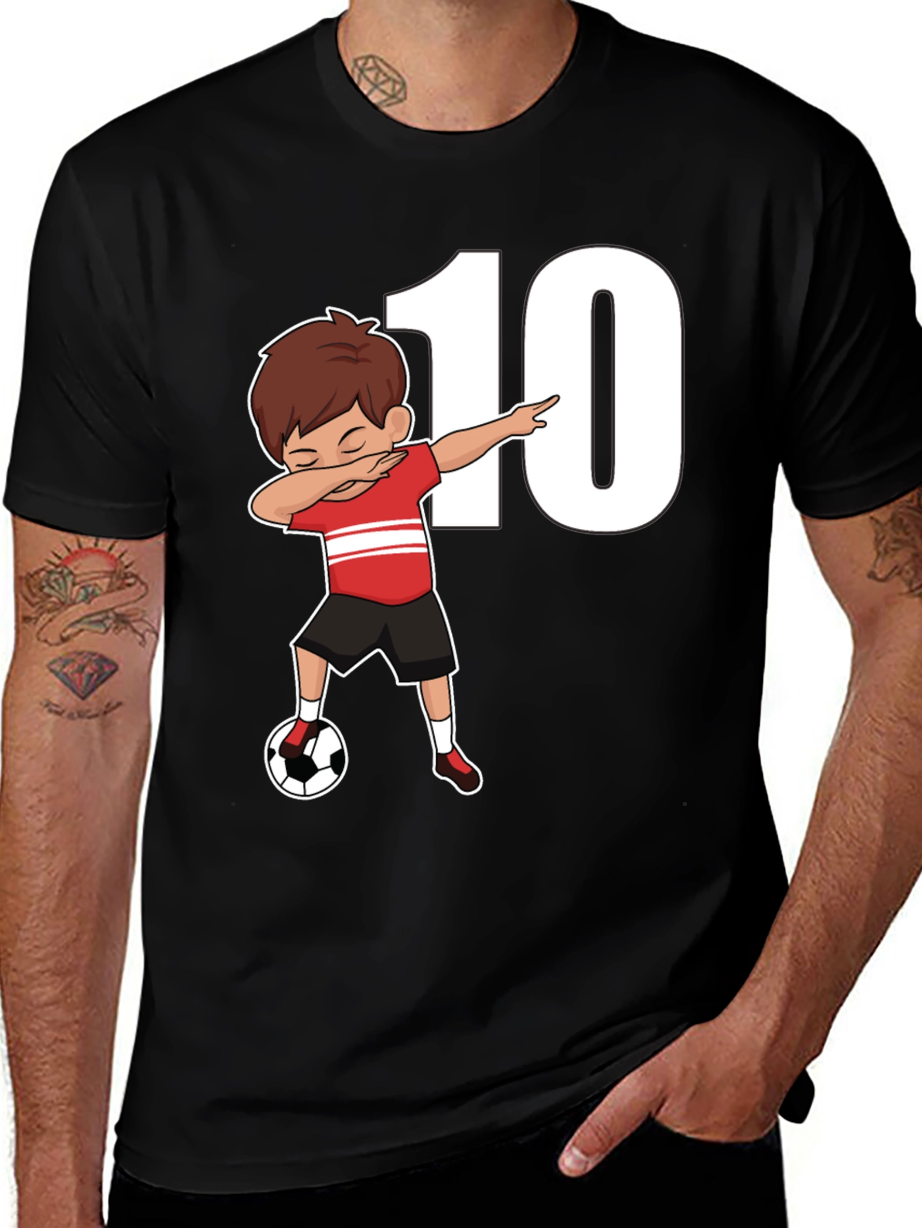 Soccer Dab Boy T-Shirt - Number 10