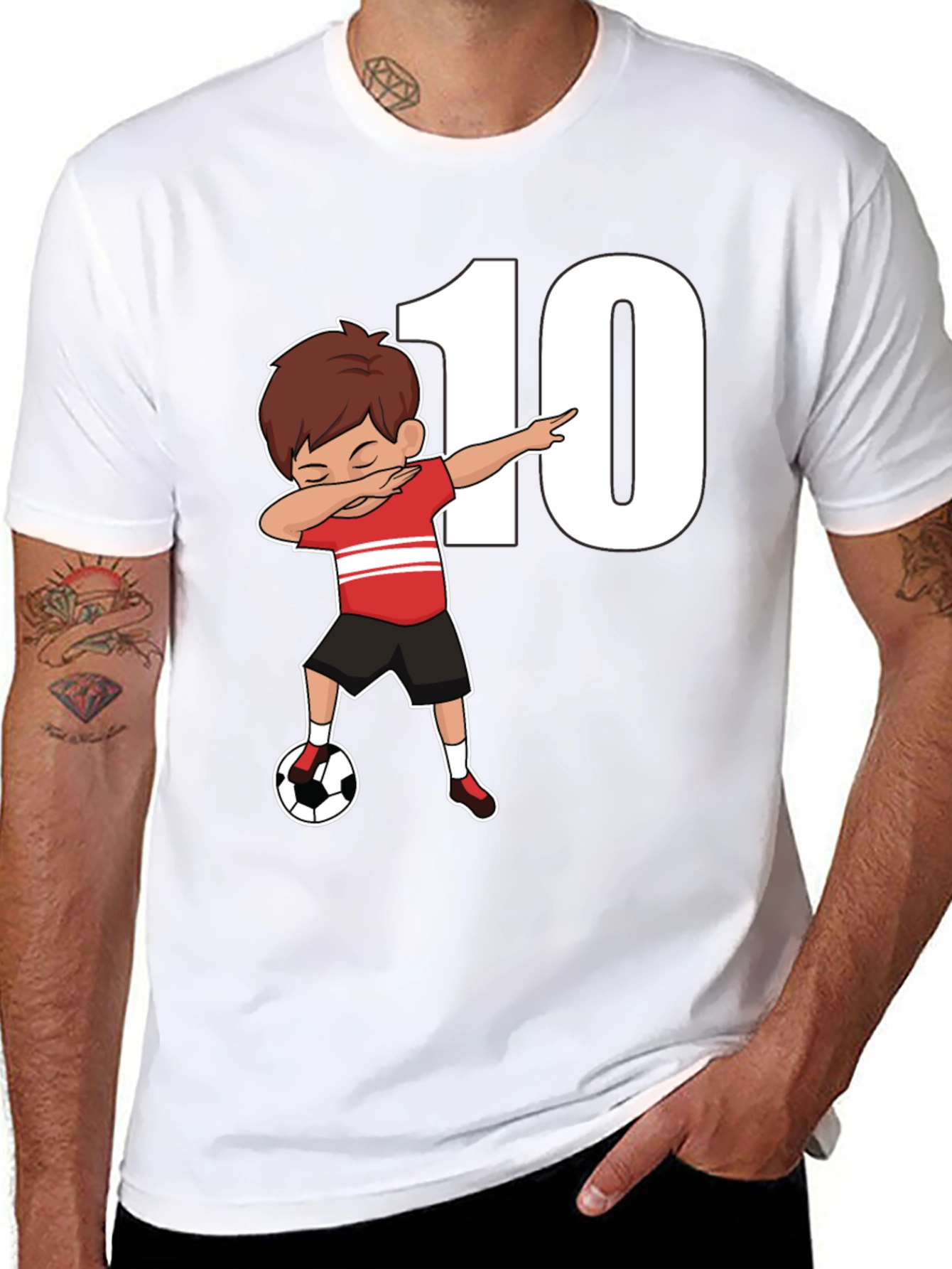 Soccer Dab Boy T-Shirt - Number 10