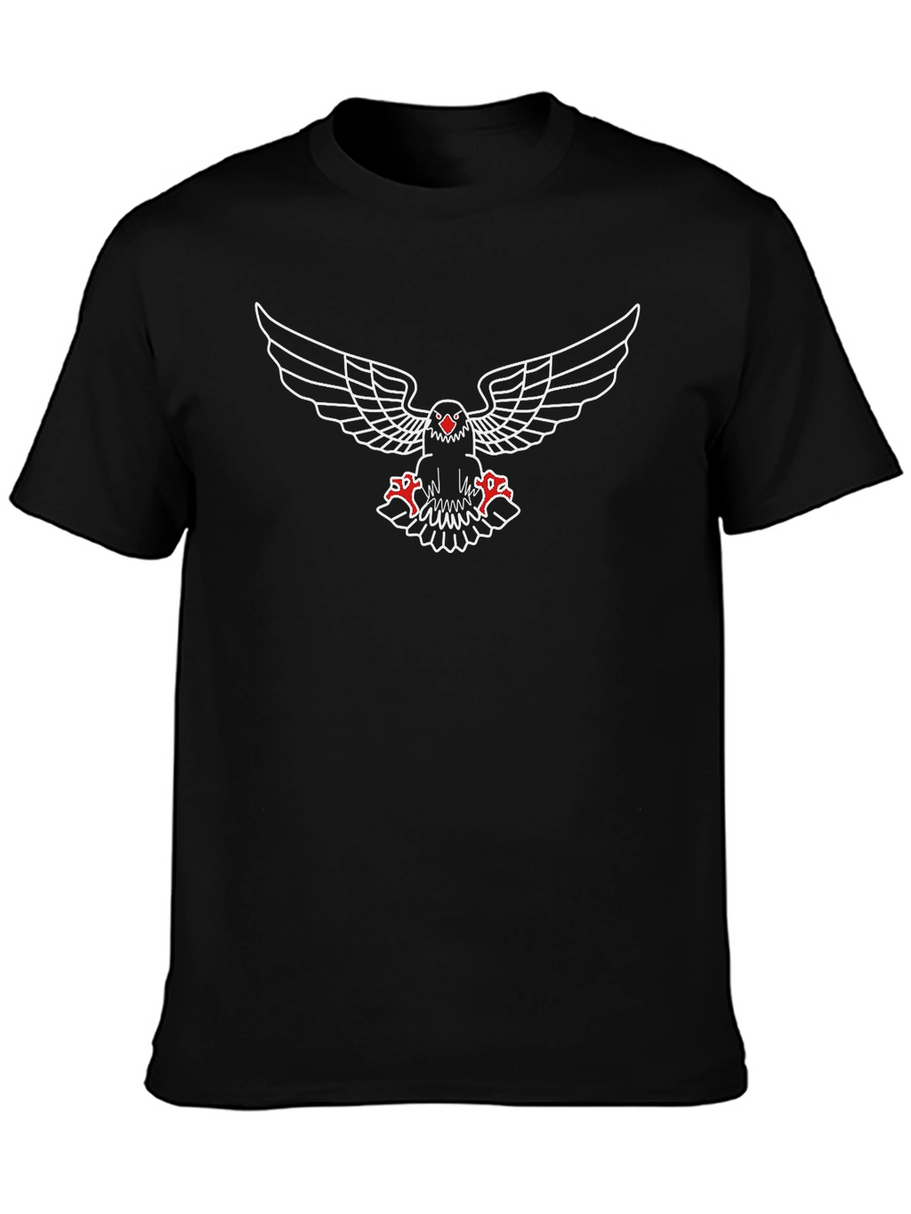 Black T-Shirt with Eagle Graphic Design