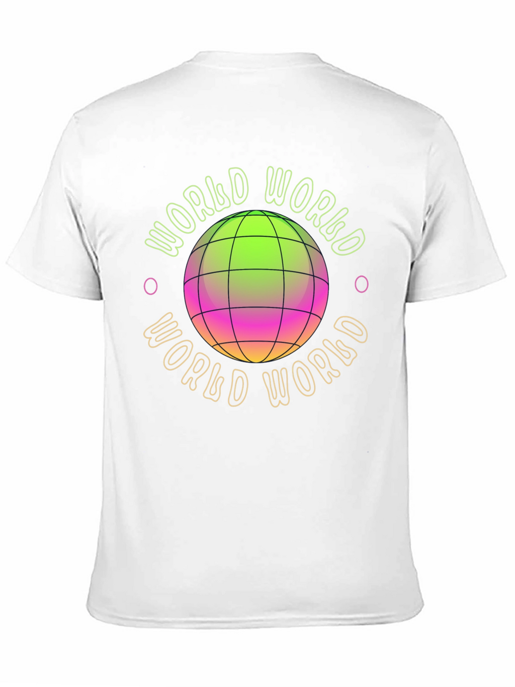 World Graphic Print Black T-Shirt