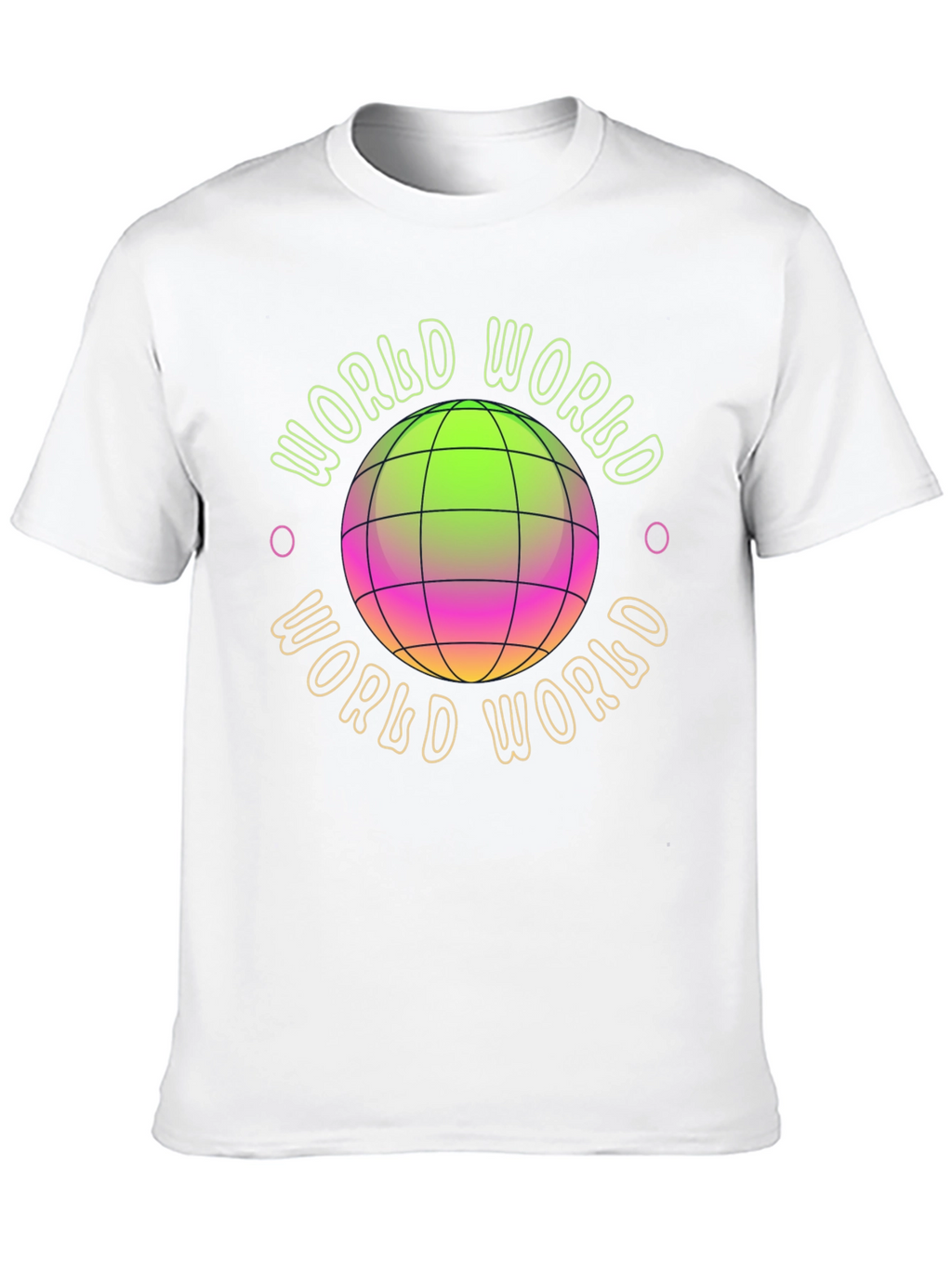 World Graphic Print Black T-Shirt
