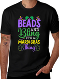 Mardi Gras Beads and Bling Graphic Tee