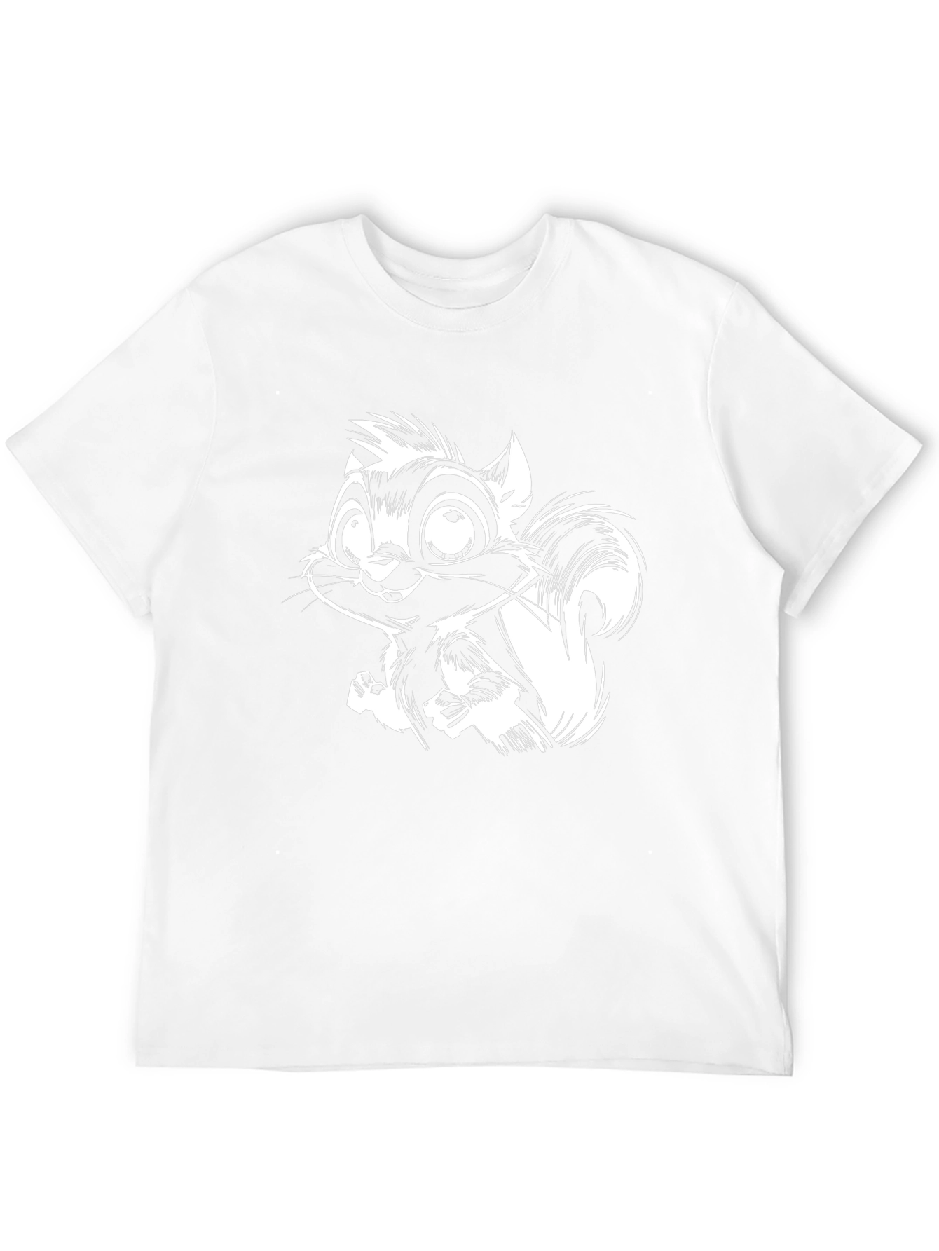 Squirrel Graphic T-Shirt - Black Cotton Tee
