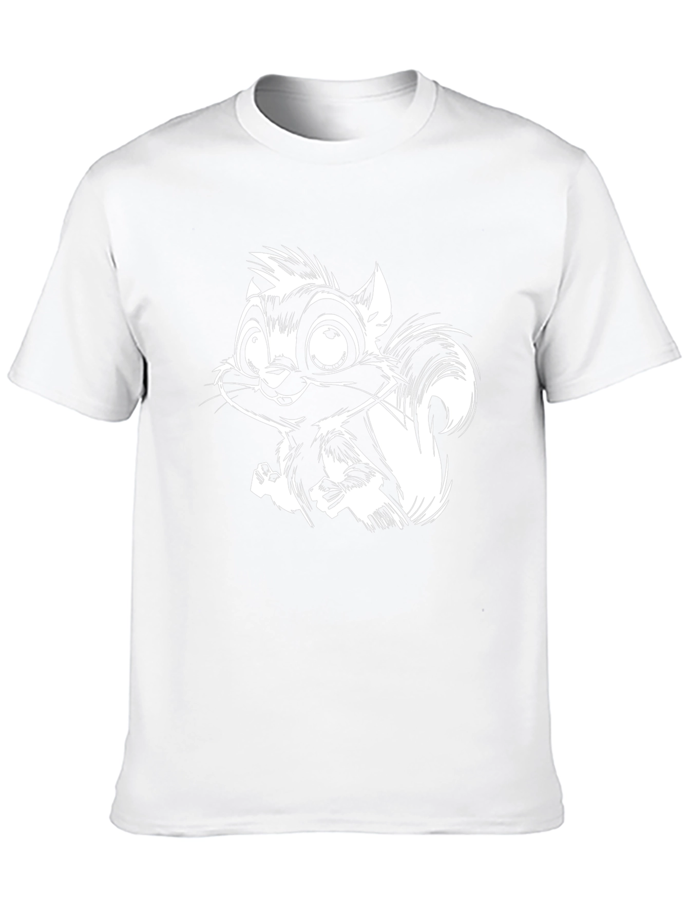 Squirrel Graphic T-Shirt - Black Cotton Tee