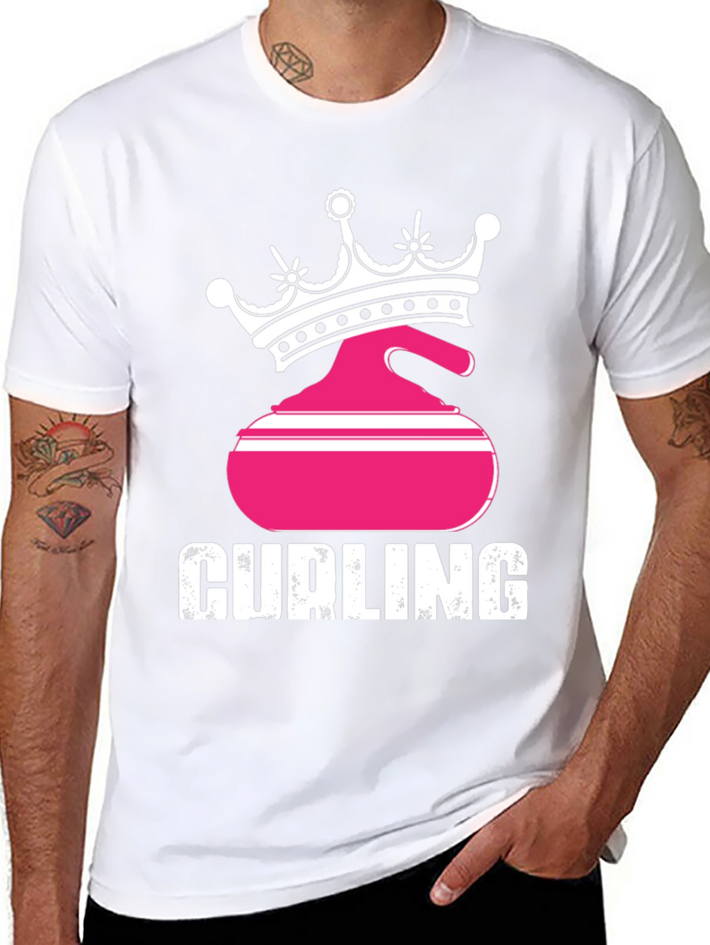 Curling Queen Black T-Shirt
