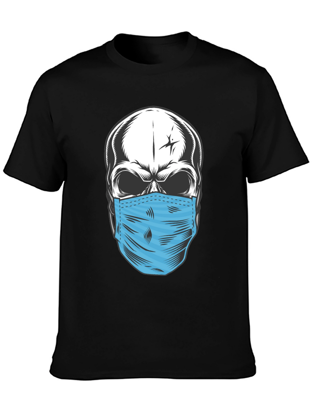 Skull with Mask Graphic T-Shirt