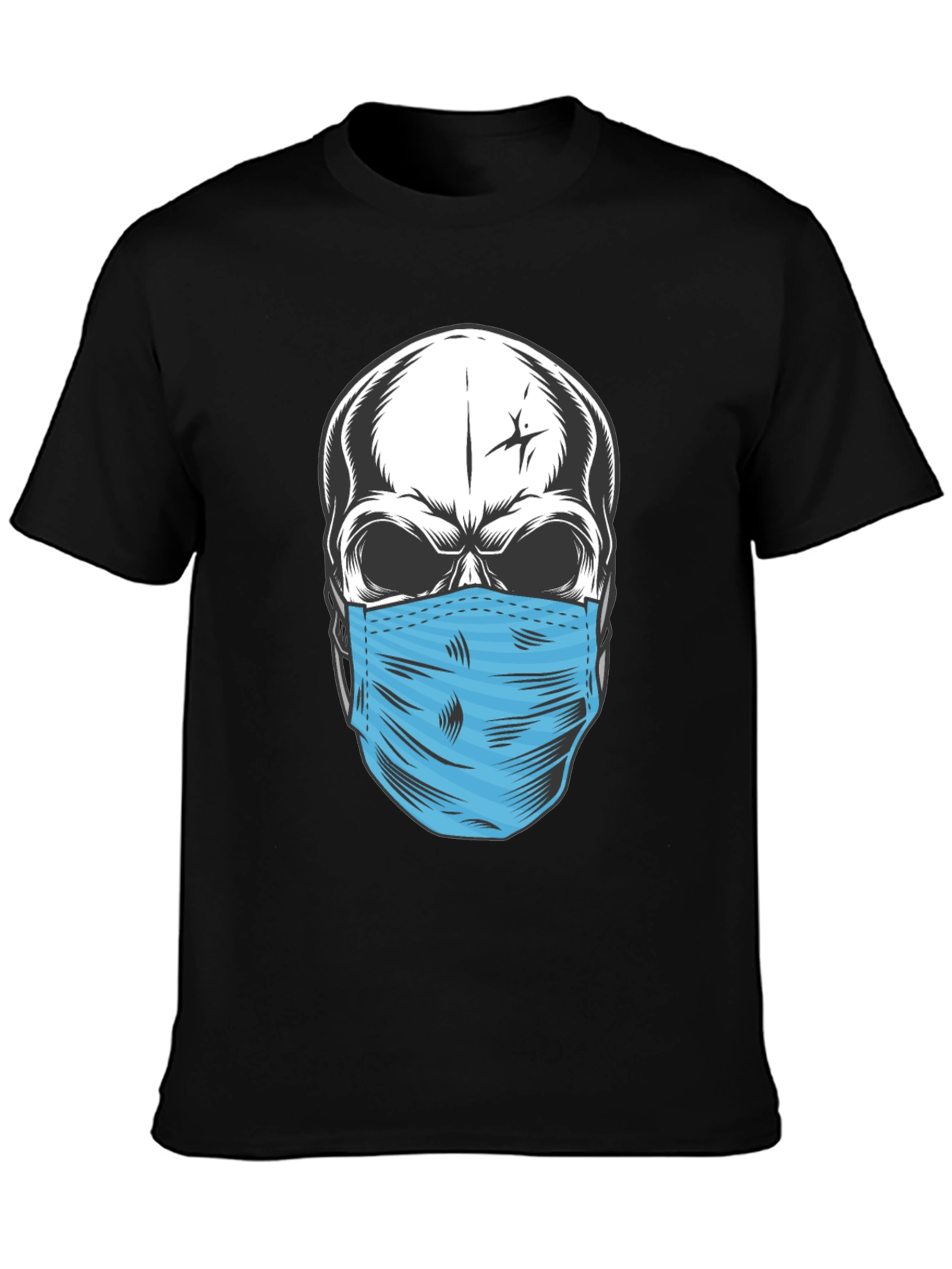 Skull with Mask Graphic T-Shirt