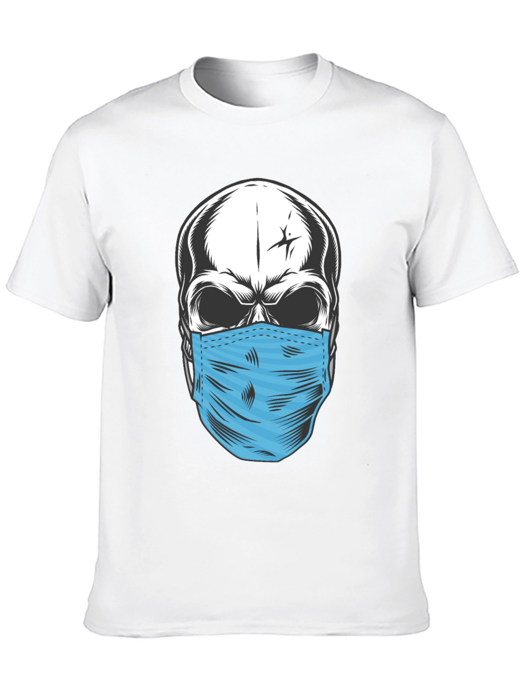 Skull with Mask Graphic T-Shirt