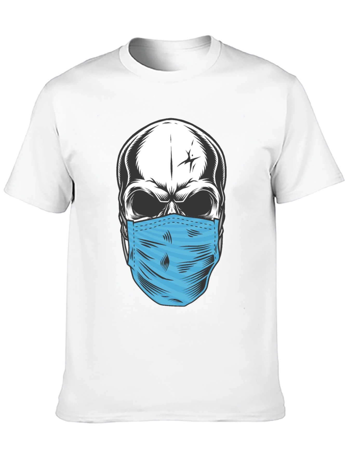 Skull with Mask Graphic T-Shirt