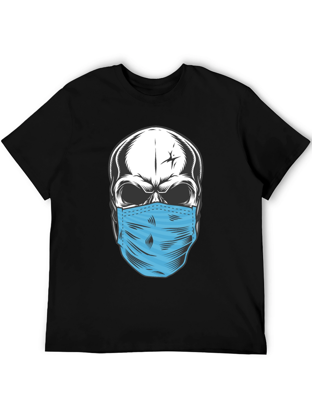 Skull with Mask Graphic T-Shirt