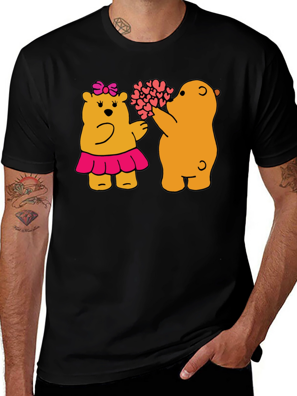 Bear Hugs T-Shirt - Black