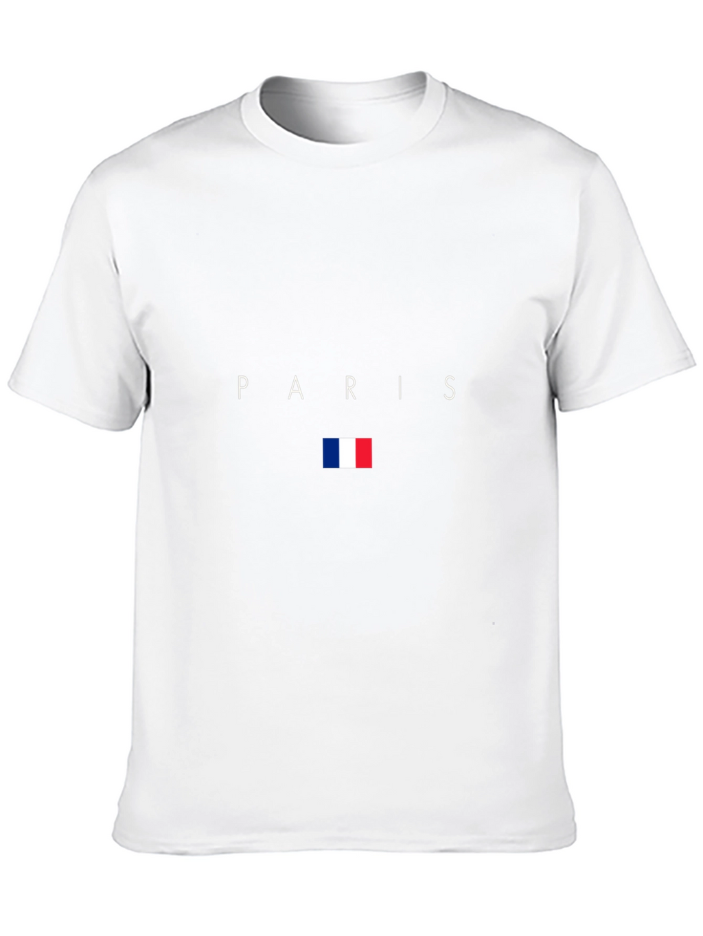 Paris France Flag Graphic Black T-Shirt