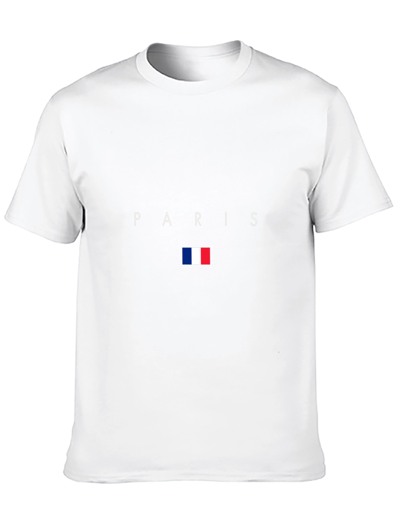 Paris France Flag Graphic Black T-Shirt