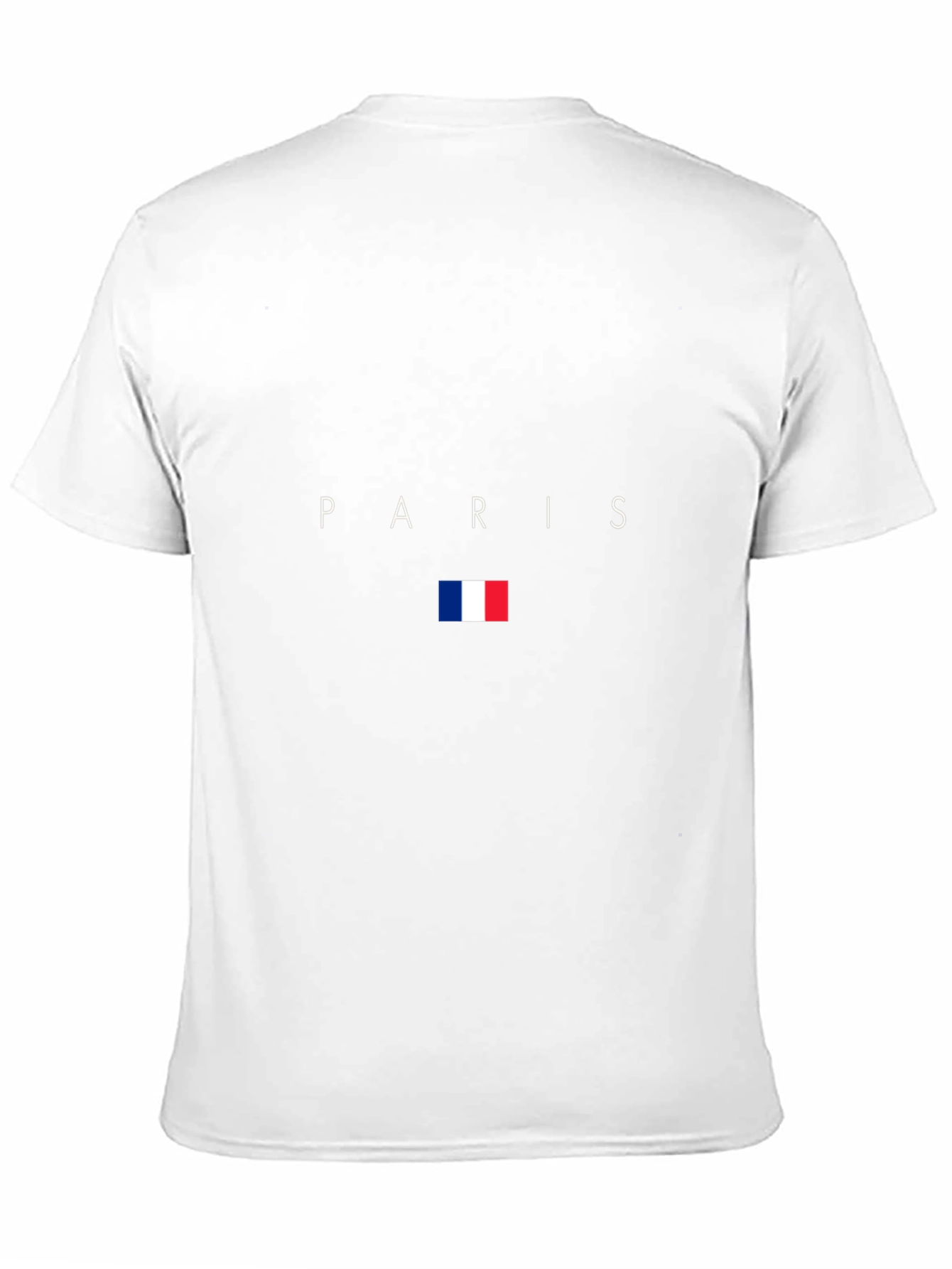 Paris France Flag Graphic Black T-Shirt