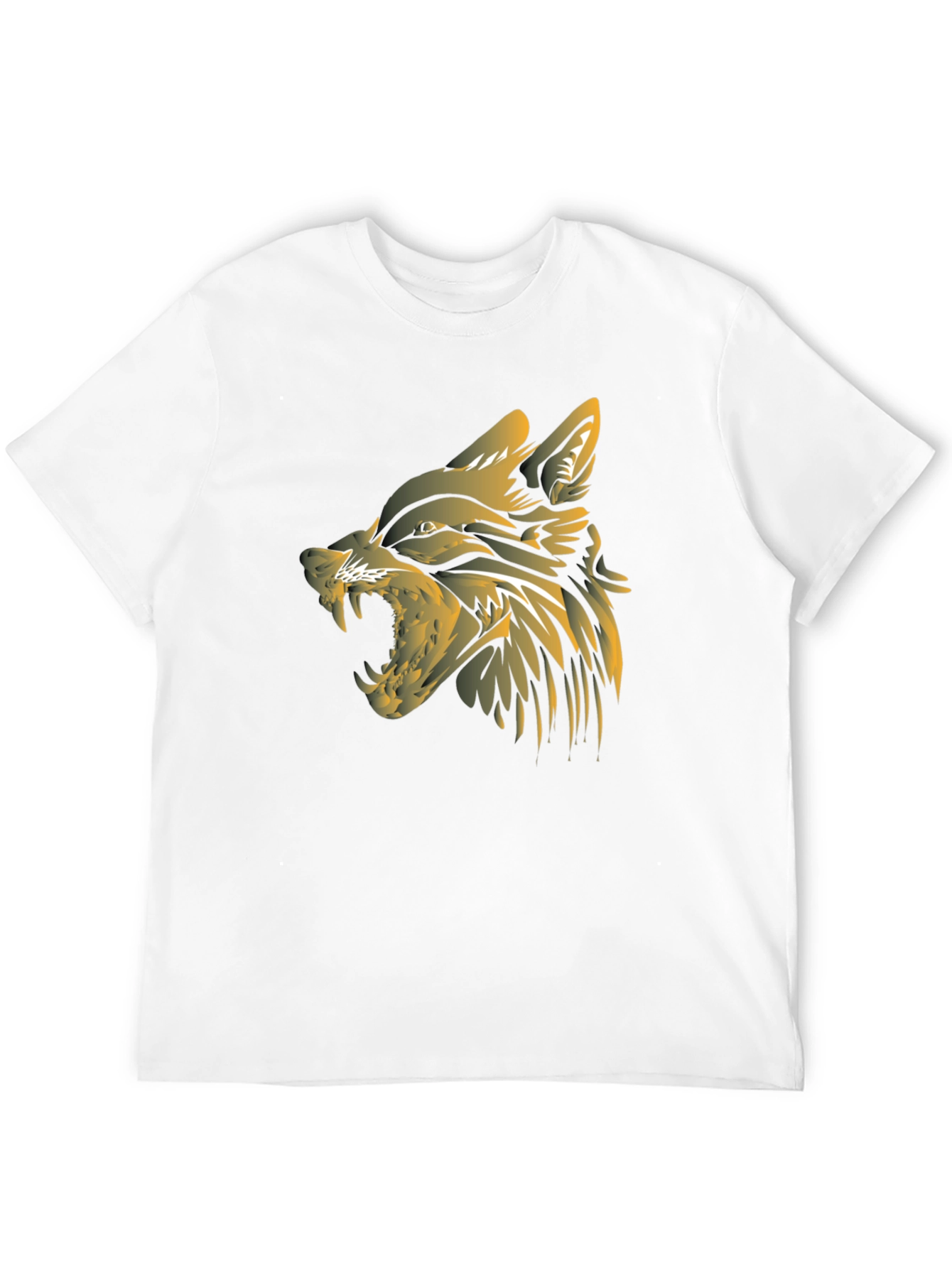 Mens Black Wolf Graphic T-Shirt