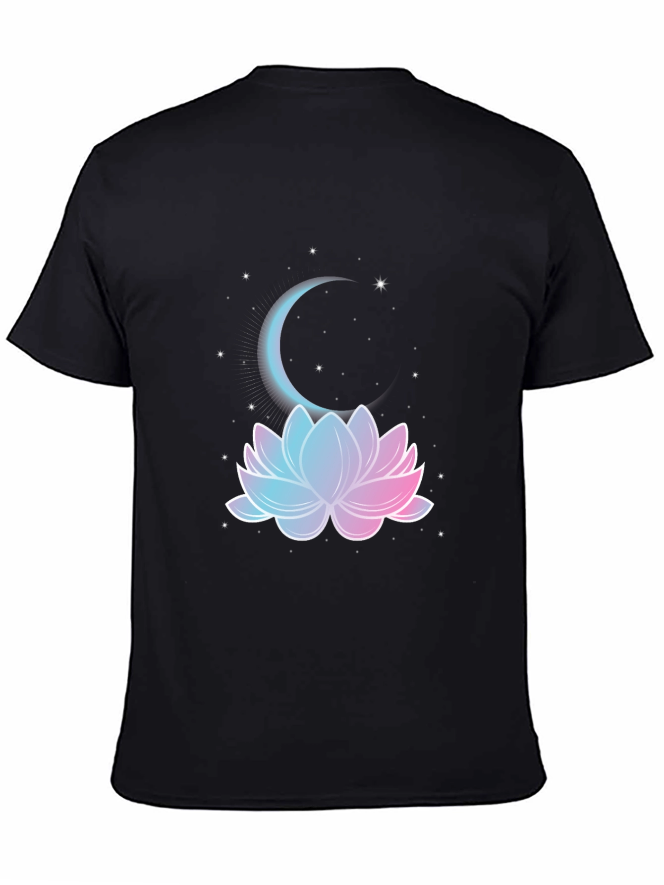 Lotus Moon Graphic Tee - Mens Black T-Shirt