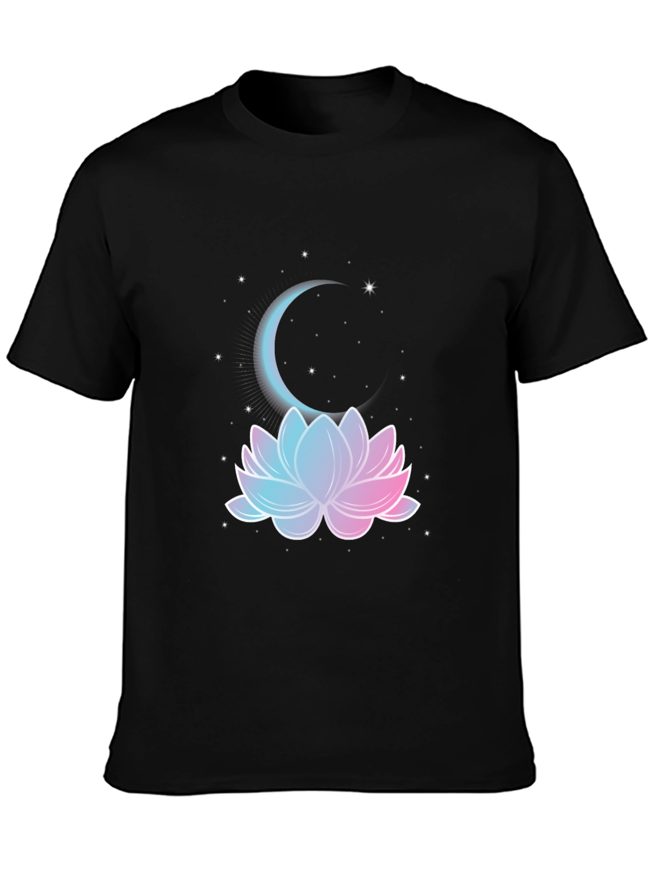 Lotus Moon Graphic Tee - Mens Black T-Shirt