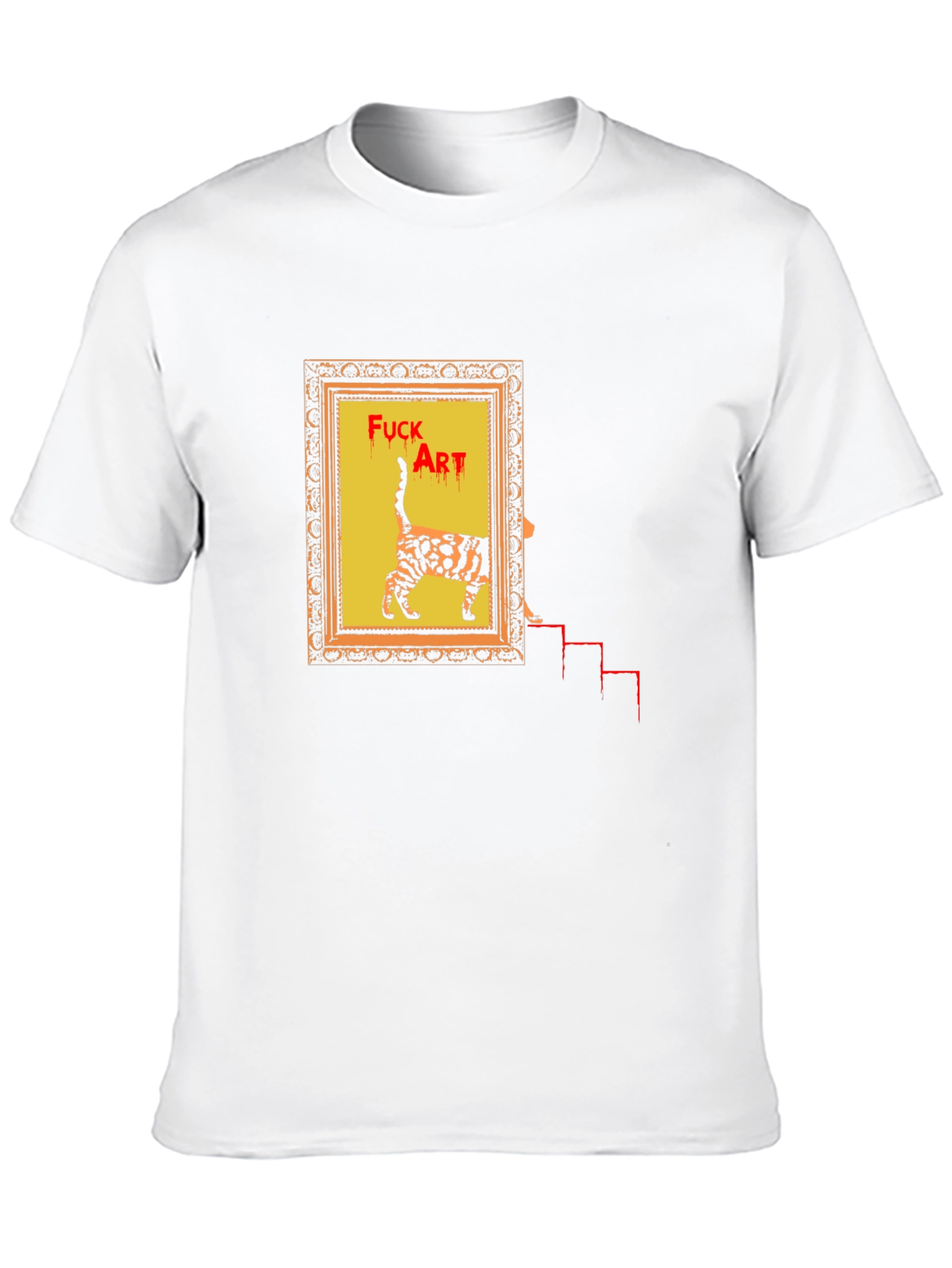 Edgy Cat Art T-Shirt - Statement Tee