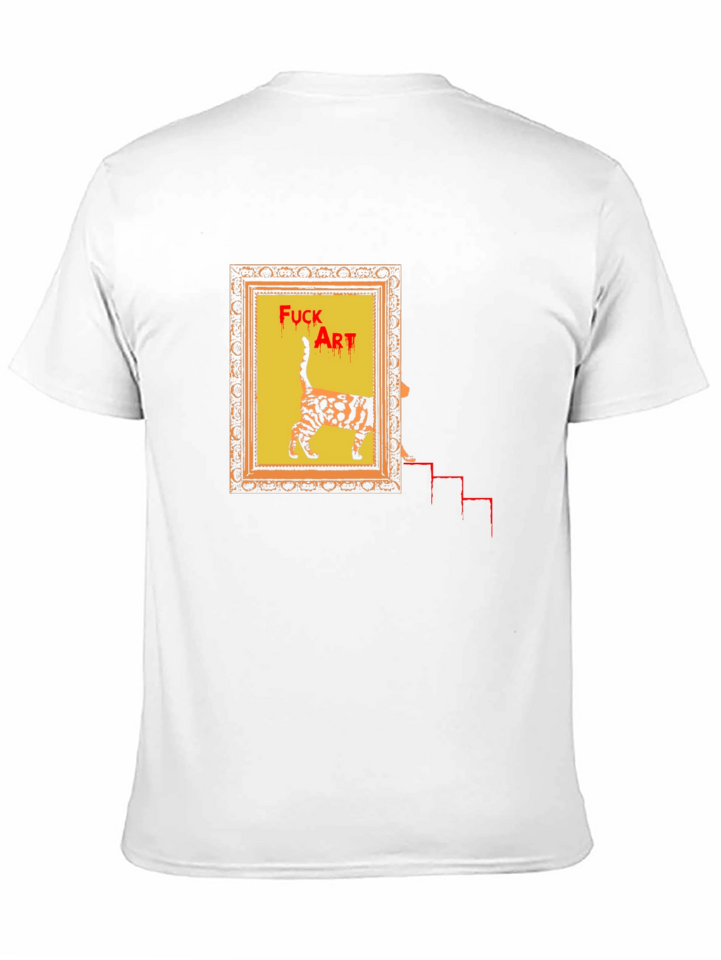 Edgy Cat Art T-Shirt - Statement Tee