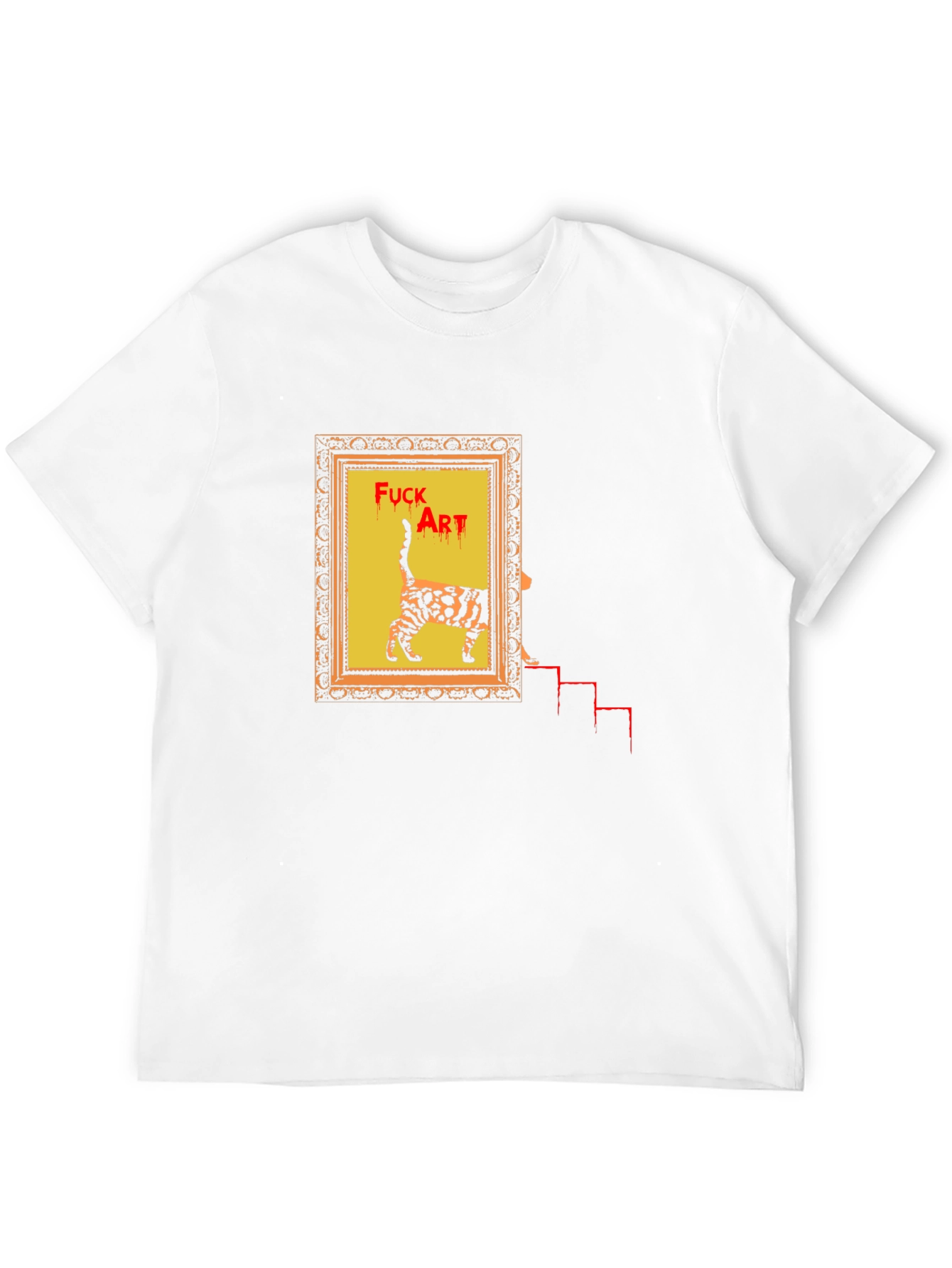 Edgy Cat Art T-Shirt - Statement Tee