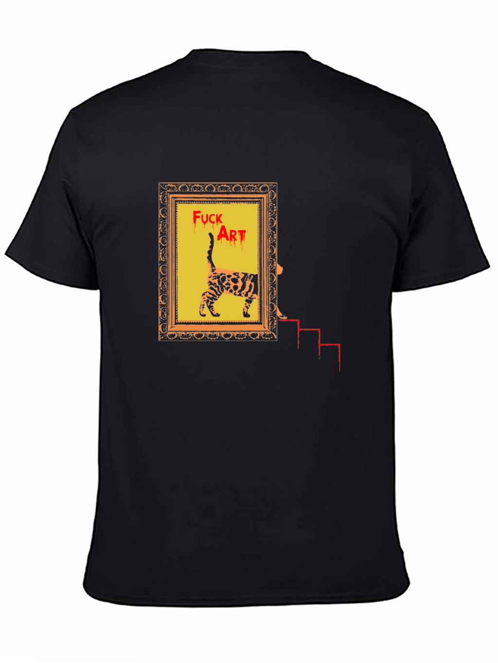 Edgy Cat Art T-Shirt - Statement Tee