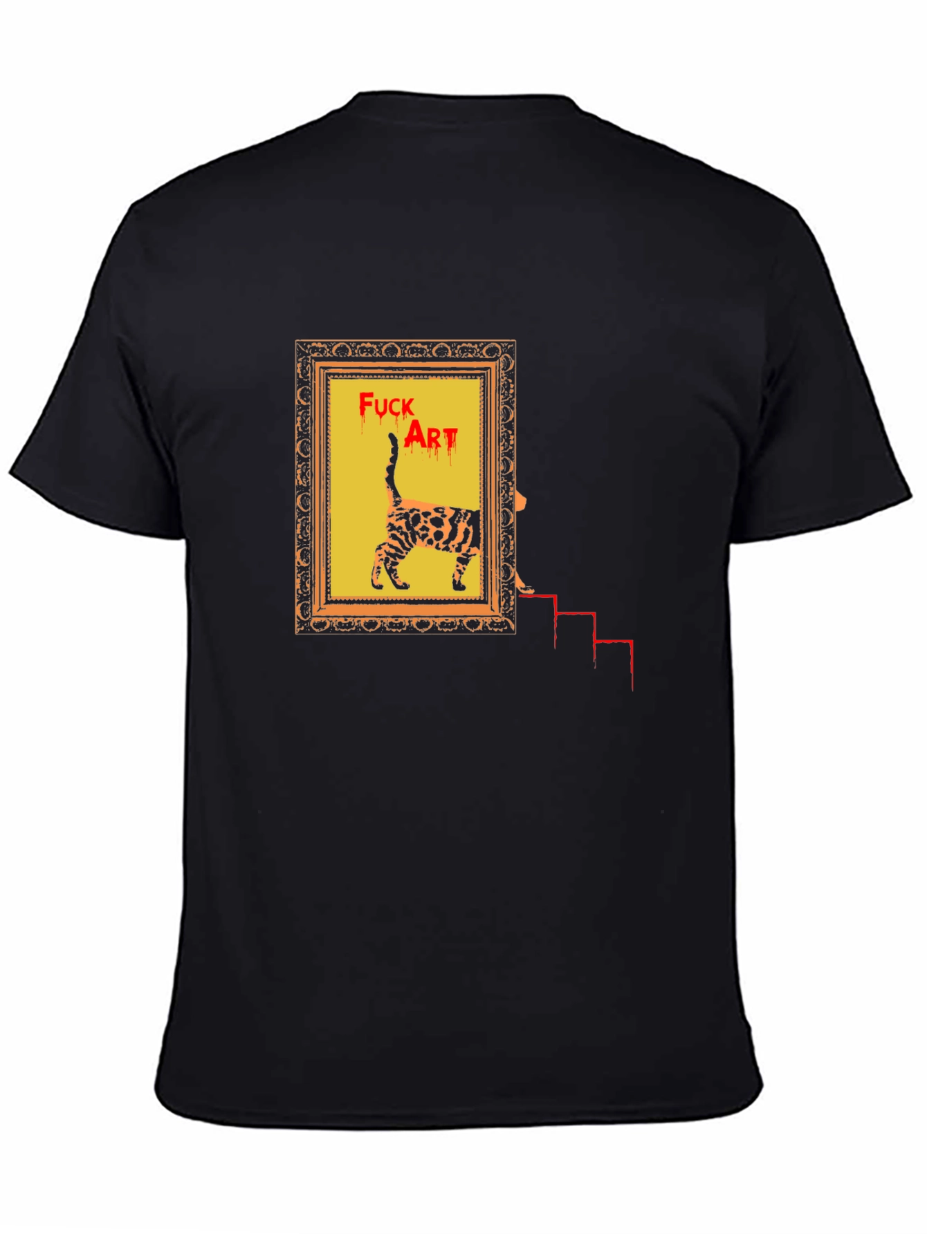 Edgy Cat Art T-Shirt - Statement Tee